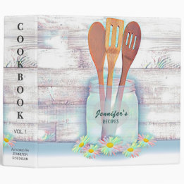 ヴィンテージ水彩花レシピバインダー