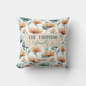 ヴィンテージ水彩花卉ファミリーヘリテージ クッション (正面)