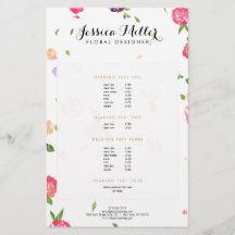 ヴィンテージ水彩花模様クラフトデザイナーIIフライヤー