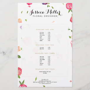 ヴィンテージ水彩花模様クラフトデザイナーIIフライヤー チラシ