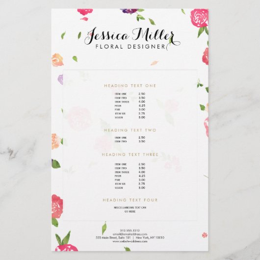 ヴィンテージ水彩花模様クラフトデザイナーIIフライヤー チラシ (正面)