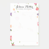 ヴィンテージ水彩花模様クラフトデザイナーII ポストイット (正面)