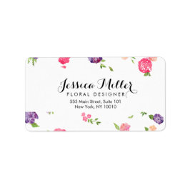 ヴィンテージ水彩花模様クラフトデザイナーII ラベル