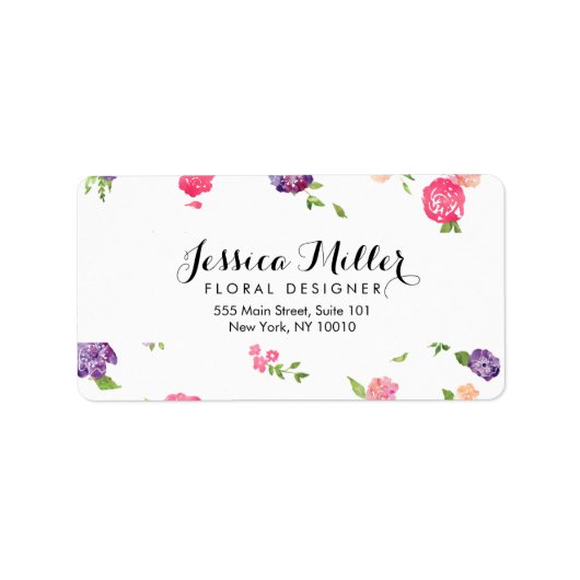 ヴィンテージ水彩花模様クラフトデザイナーII ラベル (正面)