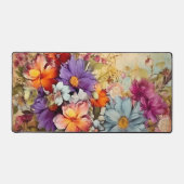 ヴィンテージ水彩花模様 デスクマット (正面)