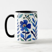 ヴィンテージ水彩花模様 マグカップ (左)