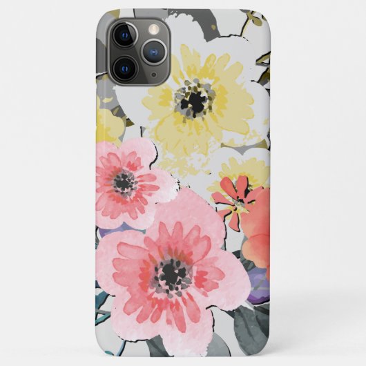 ヴィンテージ水彩花模様#2 Case-Mate iPhoneケース (裏面)