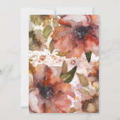 ヴィンテージ水彩花秋の結婚式 招待状 (裏面)