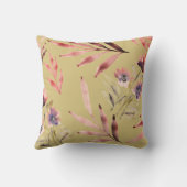 ヴィンテージ水彩花葉類 クッション (裏面)