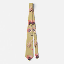 ヴィンテージ水彩花葉類 ネクタイ