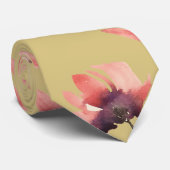 ヴィンテージ水彩花葉類 ネクタイ (ロール)