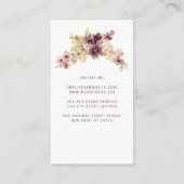 ヴィンテージ水彩花金ゴールドとメイヴエレガント 名刺 (裏面)