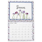 ヴィンテージ水彩虹彩花やる気を起こさせる語 カレンダー (1月 2026)