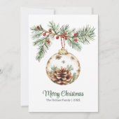 ヴィンテージ水彩装飾品 シーズンカード (正面)