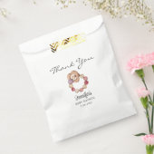 ヴィンテージ水彩試食リングや輪ガールベイビーシャワー フェイバーバッグ (封をした状態)