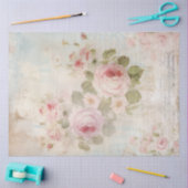 ヴィンテージ水彩赤面フランスのバラephemera 薄葉紙 (クラフト)