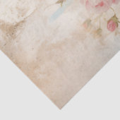 ヴィンテージ水彩赤面フランスのバラephemera 薄葉紙 (詳細)