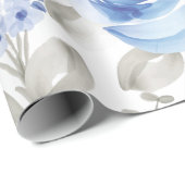 ヴィンテージ水彩青花模様 ラッピングペーパー (ロールコーナー)