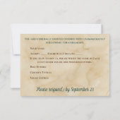 ヴィンテージ水彩魚レセプション Dinner RSVP (裏面)