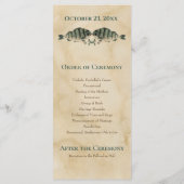 ヴィンテージ水彩魚結婚式 プログラム (裏面)