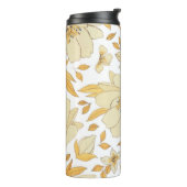 ヴィンテージ水彩黄褐色フローラルパターン タンブラー (回転左)