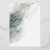 ヴィンテージ水彩(ばちゃばちゃ)跳ねる箔招待状 箔招待状 (裏面)