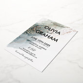 ヴィンテージ水彩(ばちゃばちゃ)跳ねる箔招待状 箔招待状 (回転した状態)