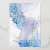 ヴィンテージ水彩（ばちゃばちゃ）跳ねる箔招待状 箔招待状 (裏面)