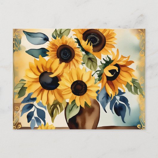 ヴィンテージ水彩 ポストカード (正面)