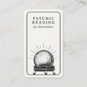 ヴィンテージ水晶球精神媒体QRコード 名刺 (正面)