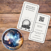 ヴィンテージ水晶球精神媒体QRコード 名刺