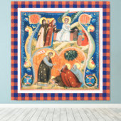 ヴィンテージ水牛のチェックで宗教的なイースターアート キャンバスプリント (インサイチュ (ウッドフロア))