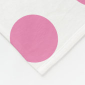 ヴィンテージ水玉模様ピンクホワイトカラーレトロクラシック フリースブランケット (角)