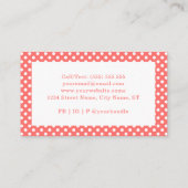 ヴィンテージ水玉模様ベーカリーとスイーツ 名刺 (裏面)