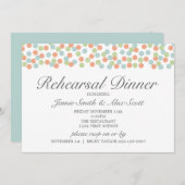 ヴィンテージ水玉模様リハーサルディナー招待状 招待状 (正面/裏面)