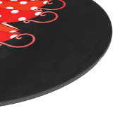 ヴィンテージ水玉模様茶 カッティングボード (角)