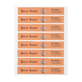 ヴィンテージ水玉模様魔女 | 周回ラベル ラップアラウンドラベル (シート)