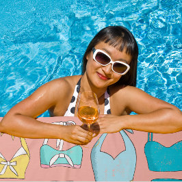 ヴィンテージ水着パーソナライズされた ビーチタオル