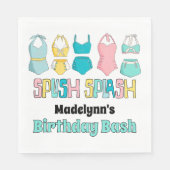 ヴィンテージ水着プールパーティー スタンダードランチョンナプキン (正面)