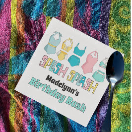 ヴィンテージ水着プールパーティー スタンダードランチョンナプキン