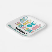 ヴィンテージ水着プールパーティー ペーパープレート (傾斜あり)