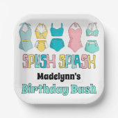 ヴィンテージ水着プールパーティー ペーパープレート (正面)