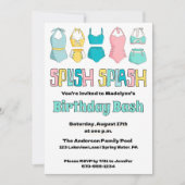 ヴィンテージ水着プールパーティー 招待状 (正面)