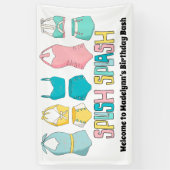 ヴィンテージ水着プールパーティー 横断幕 (縦)