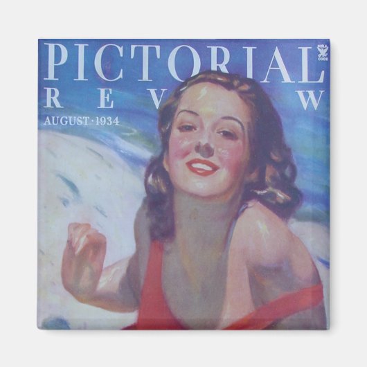 ヴィンテージ水着1934 マグネット (正面)