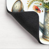 ヴィンテージ水缶(ワイルドフラワー付) マウスパッド (コーナー)