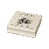 ヴィンテージ水色いちごジャム瓶ラベル ラバースタンプ (スタンプ)