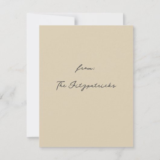 ヴィンテージ水色ゆり植物学の同情カード (裏面)