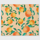 ヴィンテージ水色イラストレーション背景混色 ラッピングペーパー (フラット)