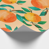 ヴィンテージ水色イラストレーション背景混色 ラッピングペーパー (角)